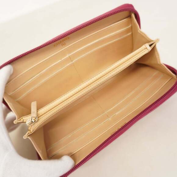 Chanel long wallet, Camellia design, lambskin, pink champagne, women's. - Picture 3 of 15